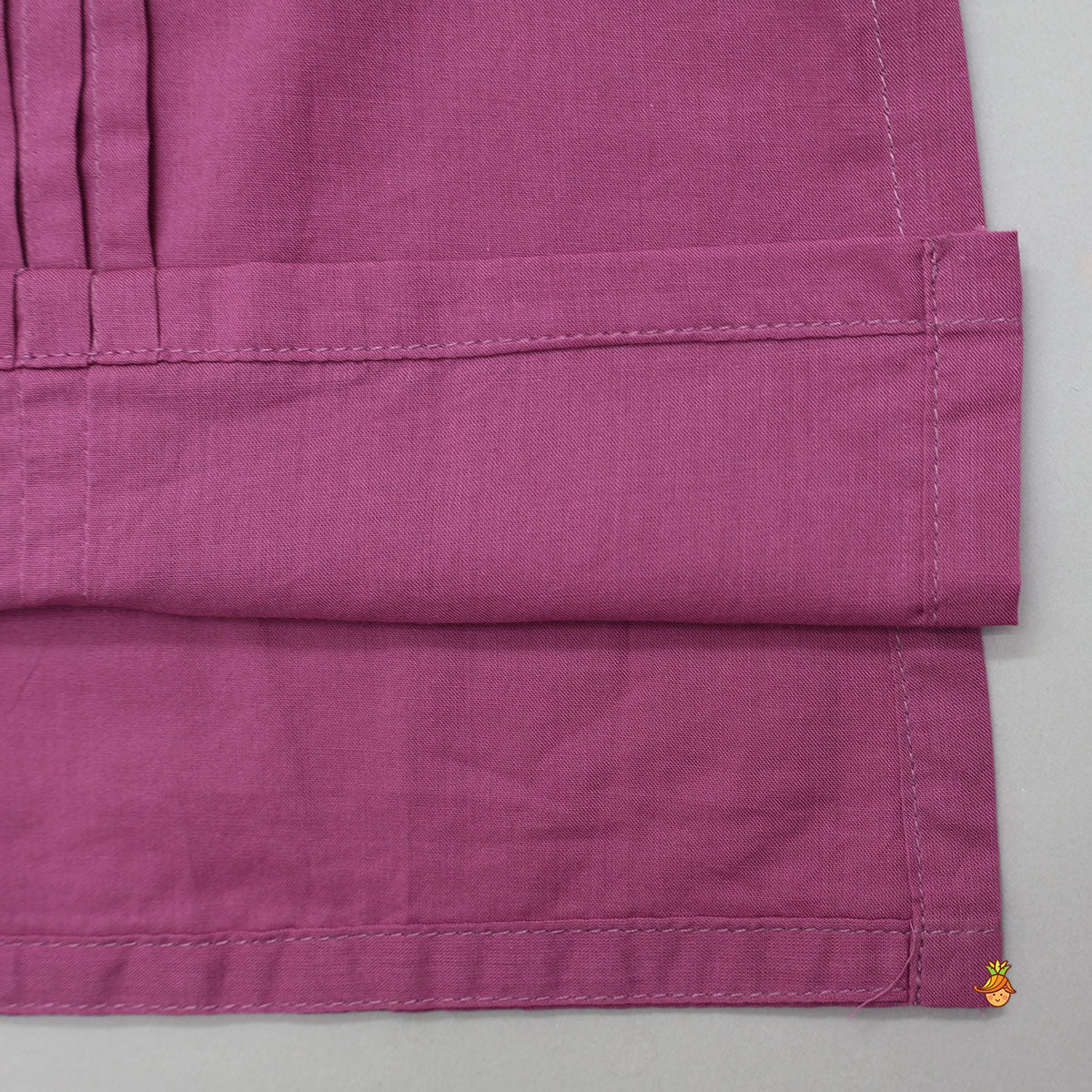 Pre Order: Pin Tuck Cotton Kurta With Pocket Detail Jacket And Pyjama