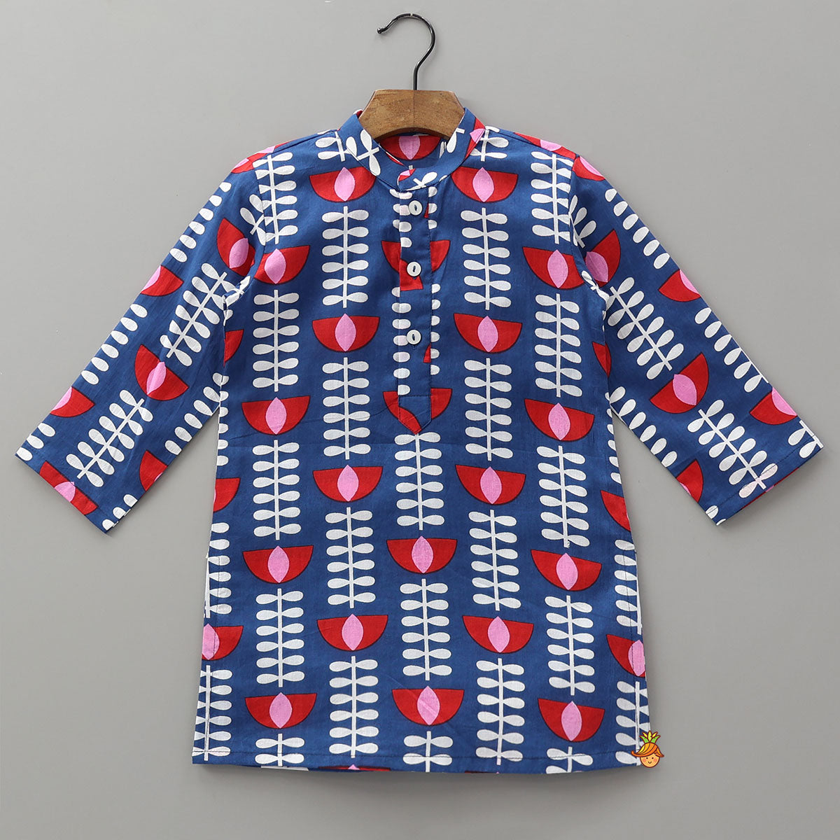 Pre Order: Cotton Printed Kurta And Pyjama