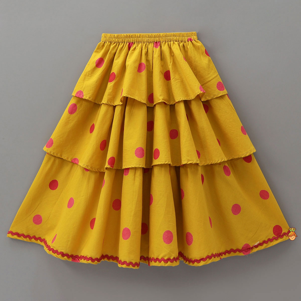 Pre Order: Stylish Sleeves Crop Top And Layered Lehenga