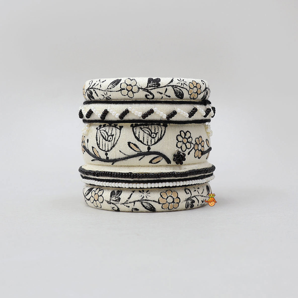 Hand Painted And Handcrafted Floral Thread Bangles