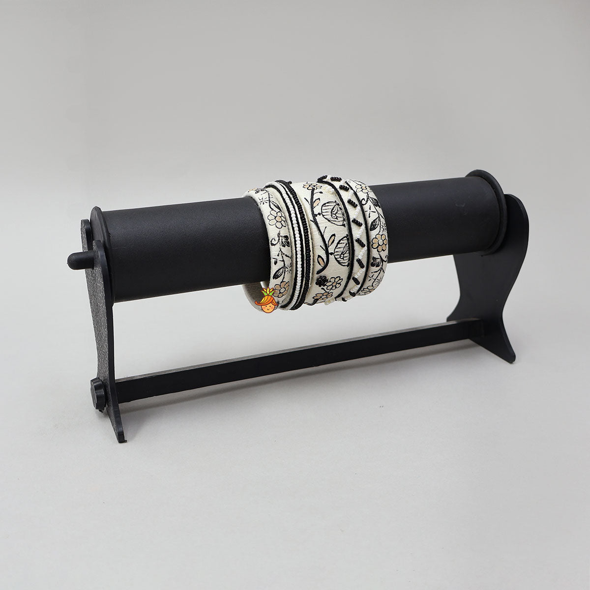 Hand Painted And Handcrafted Floral Thread Bangles