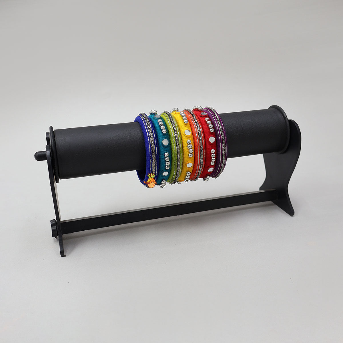 Mirror And Bead Embellished Bangles
