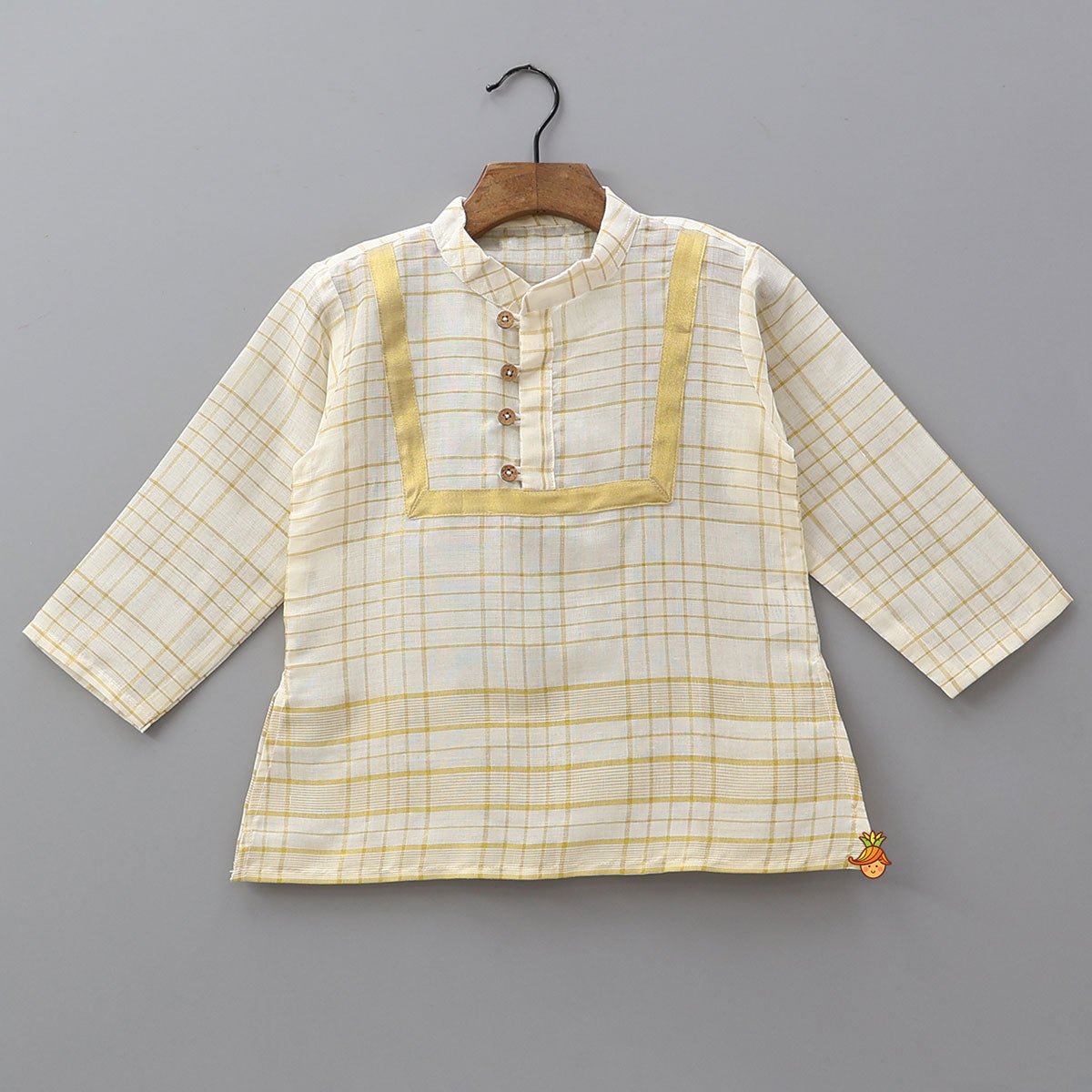 Pre Order: Classic Checked Kurta And Pyjama