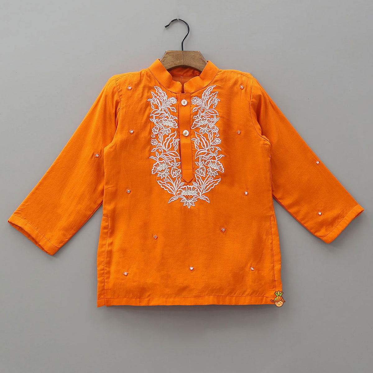 Faux Mirror Work Ethnic Kurta And Pyjama