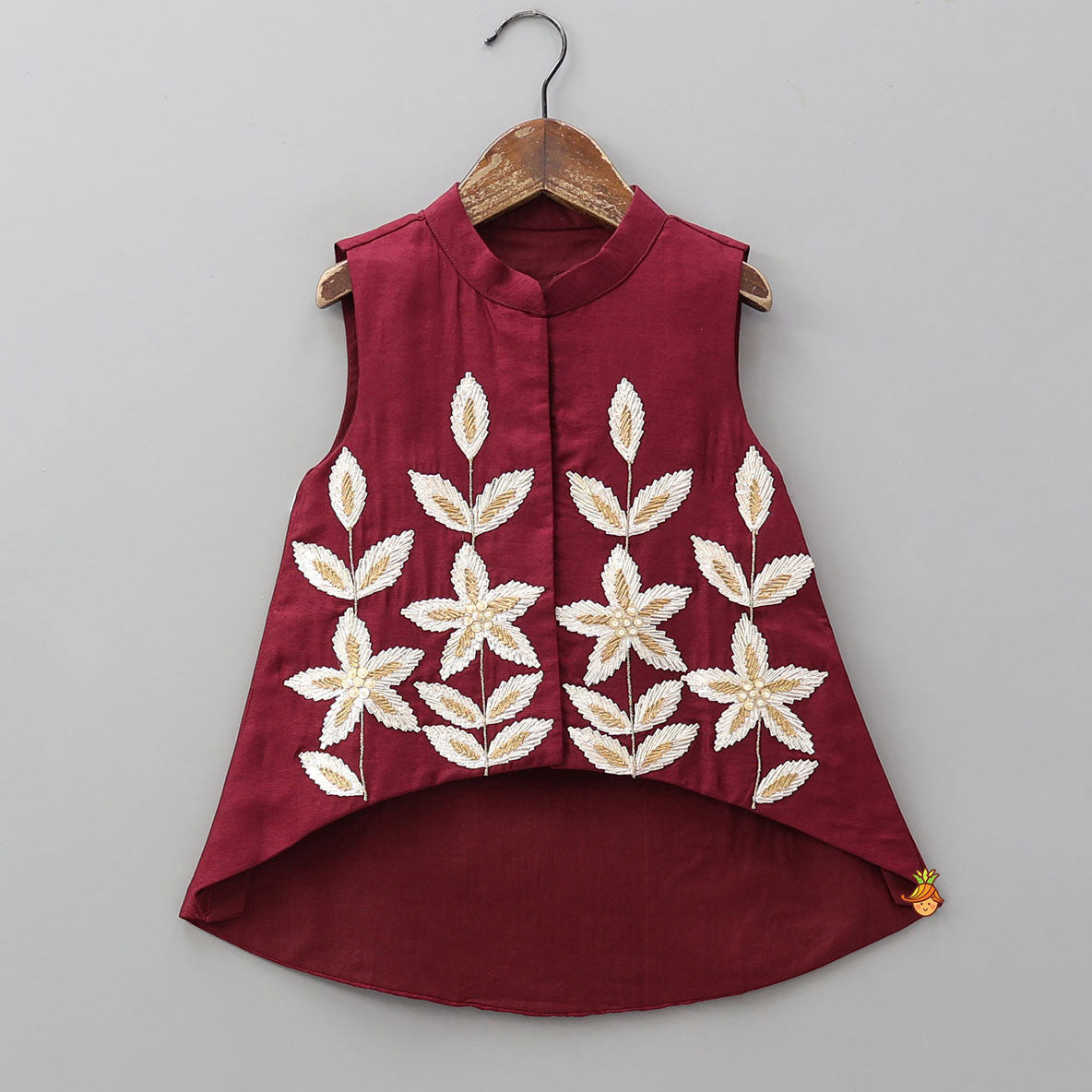 Pre Order: Jacket Style High Low Charming Top And Asymmetric Palazzo
