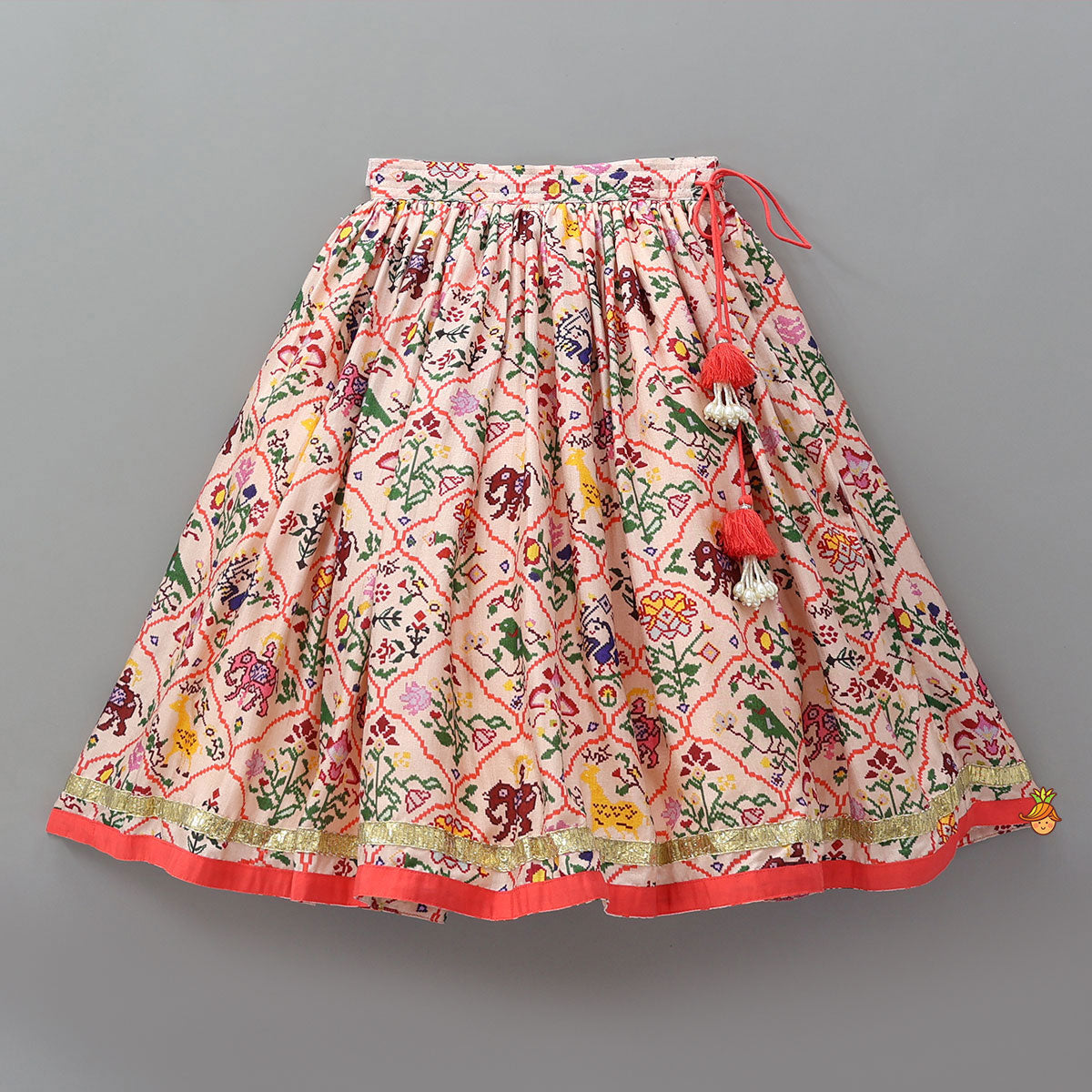 Pre Order: Heart Shaped Stylish Crop Top And Lehenga With Matching Bag