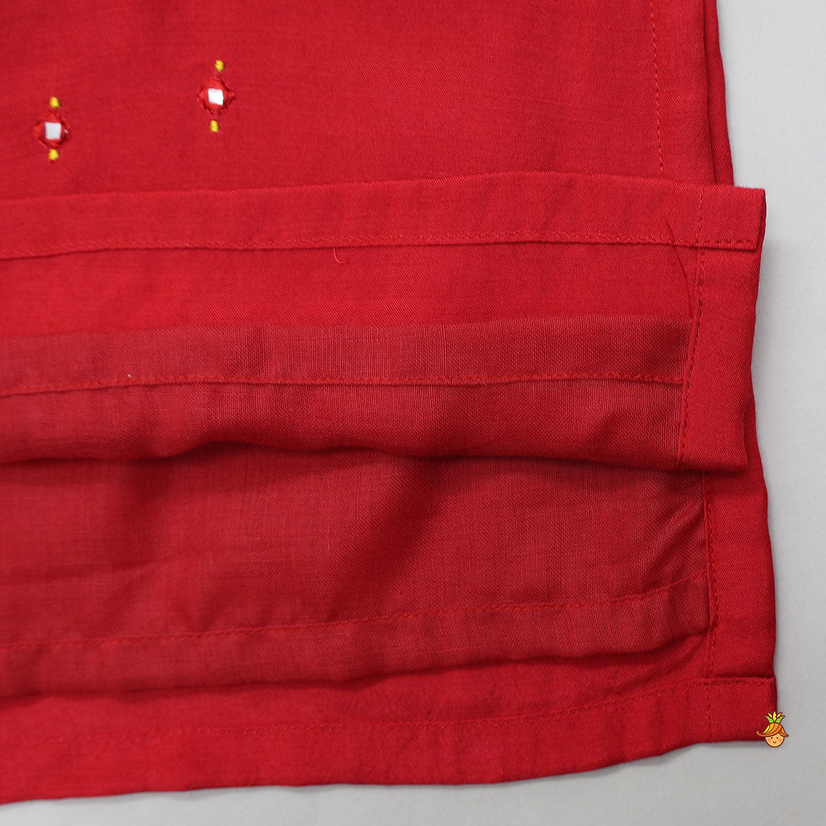 Pre Order: Faux Mirror Hand Embroidered Festive Kurta And Pyjama