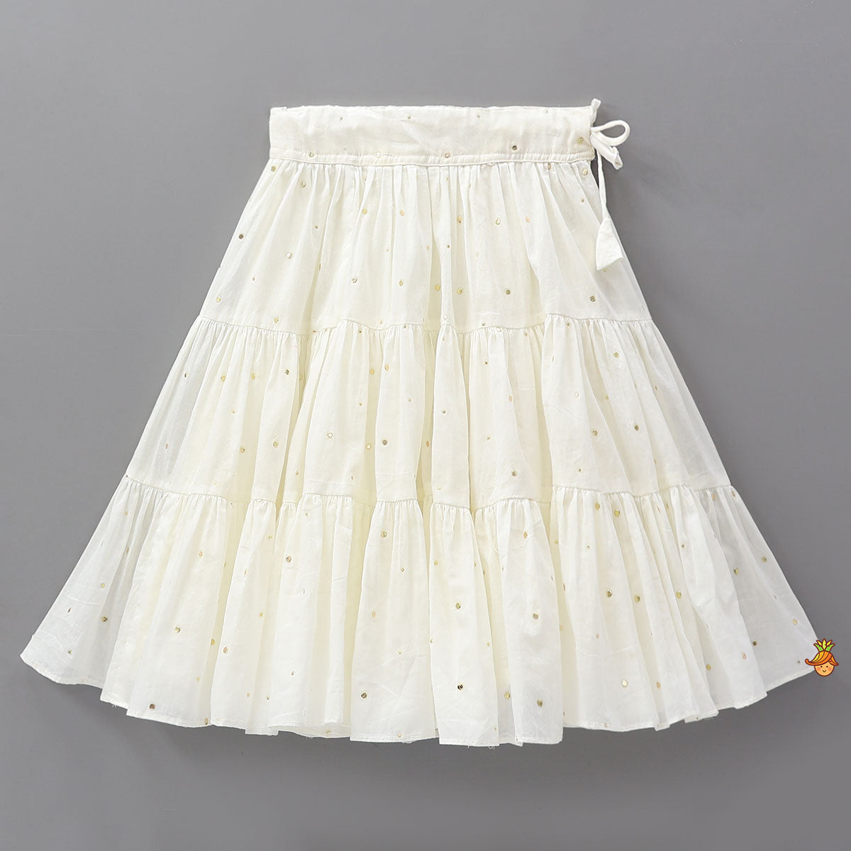 Pre Order: Halter Neck Cotton Crop Top And Tiered Lehenga With Matching Dupatta