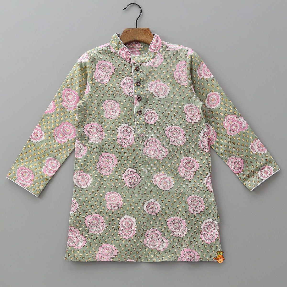 Pre Order: Hand Block Printed Classic Kurta And Churidar
