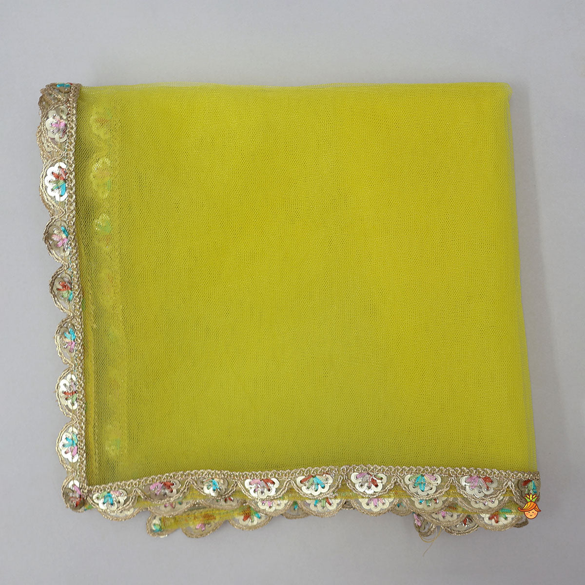 Pre Order: Pin Tuck Detailed Yoke Crop Top And Lehenga With Dupatta