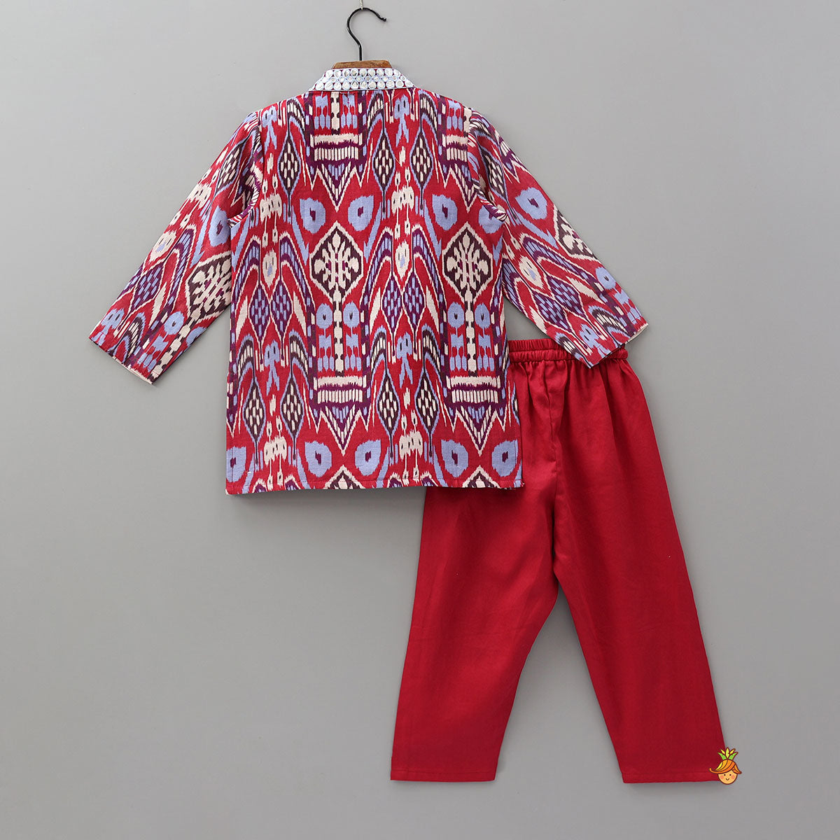 Pre Order: Faux Mirror Work Kurta And Contrasting Pyjama