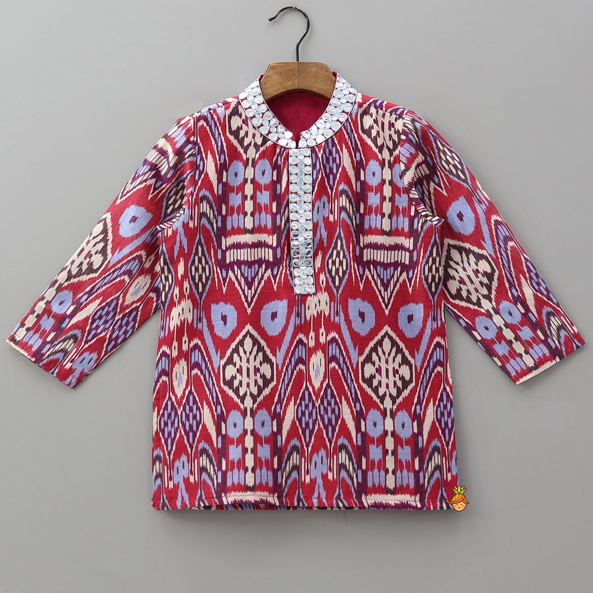 Pre Order: Faux Mirror Work Kurta And Contrasting Pyjama