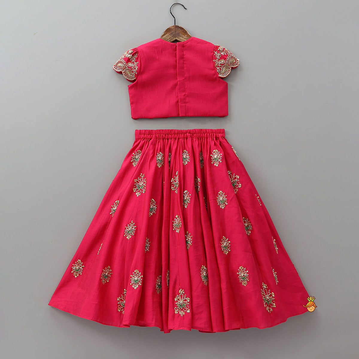 Pre Order: Glamorous Heavy Embroidered Crop Top And Lehenga With Dupatta
