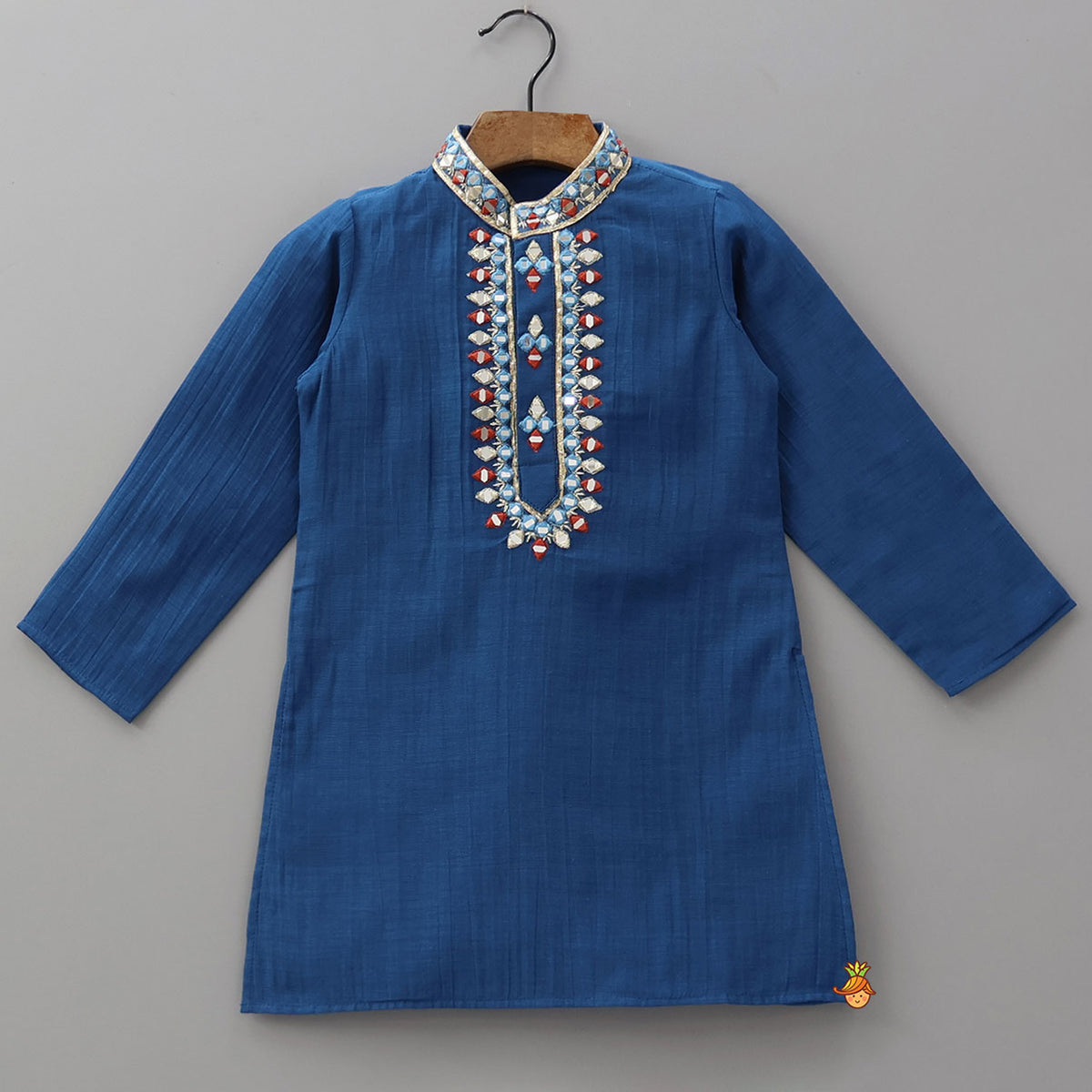 Pre Order: Classic Mandarin Collar Kurta With Pyjama