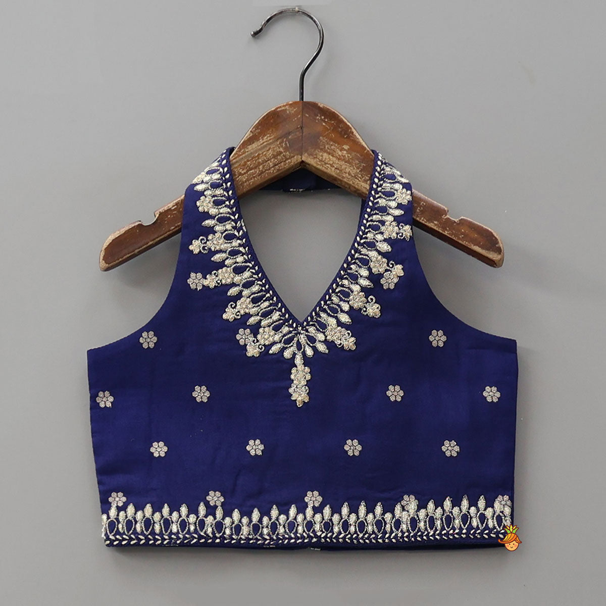 Pre Order: Floral Motif Embellished Crop Top And Lehenga With Dupatta
