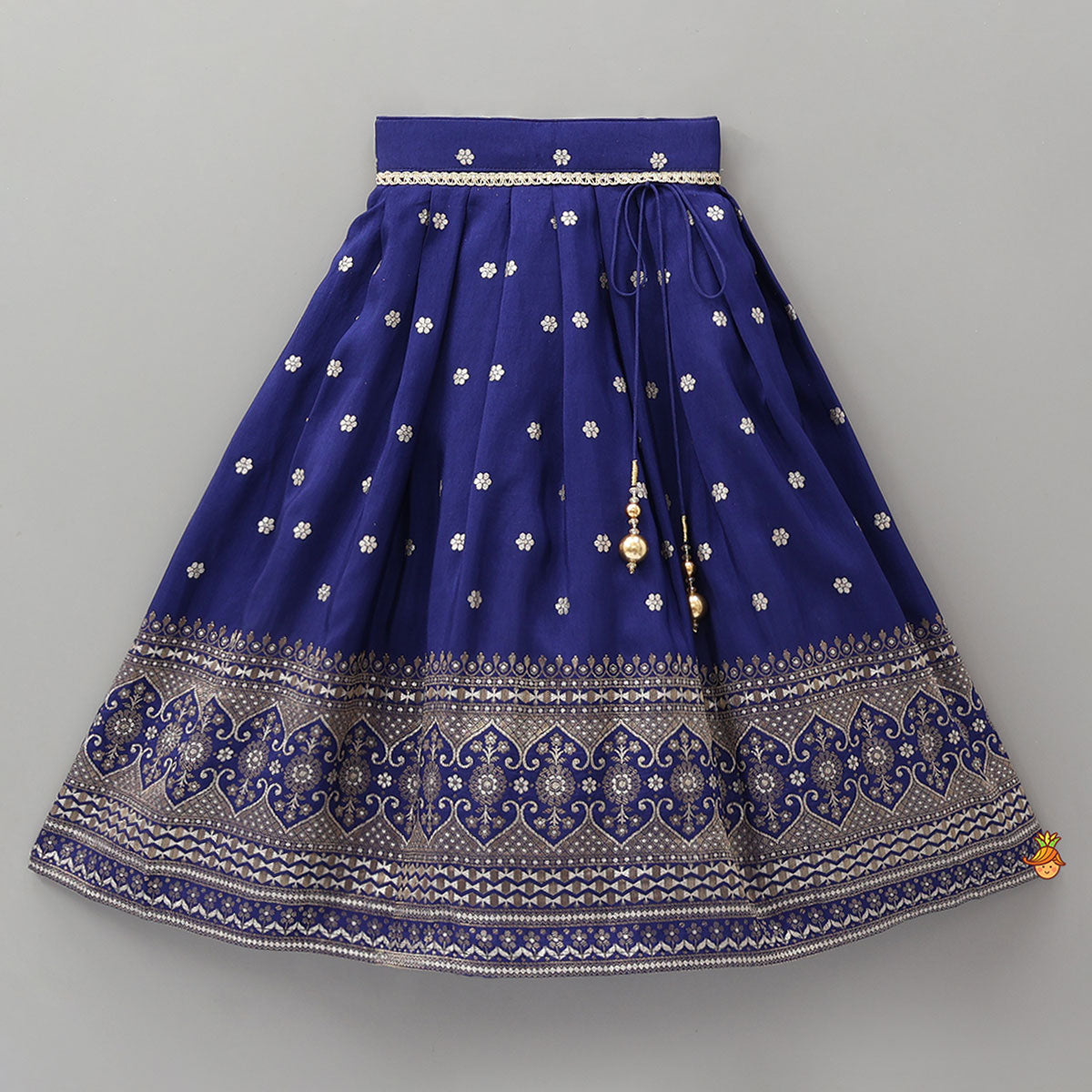 Pre Order: Floral Motif Embellished Crop Top And Lehenga With Dupatta