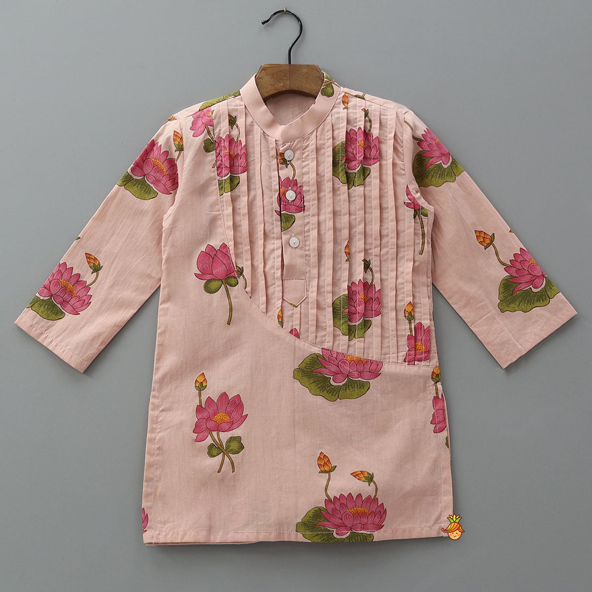 Pre Order: Floral Printed Soft Cotton Kurta And Pyjama