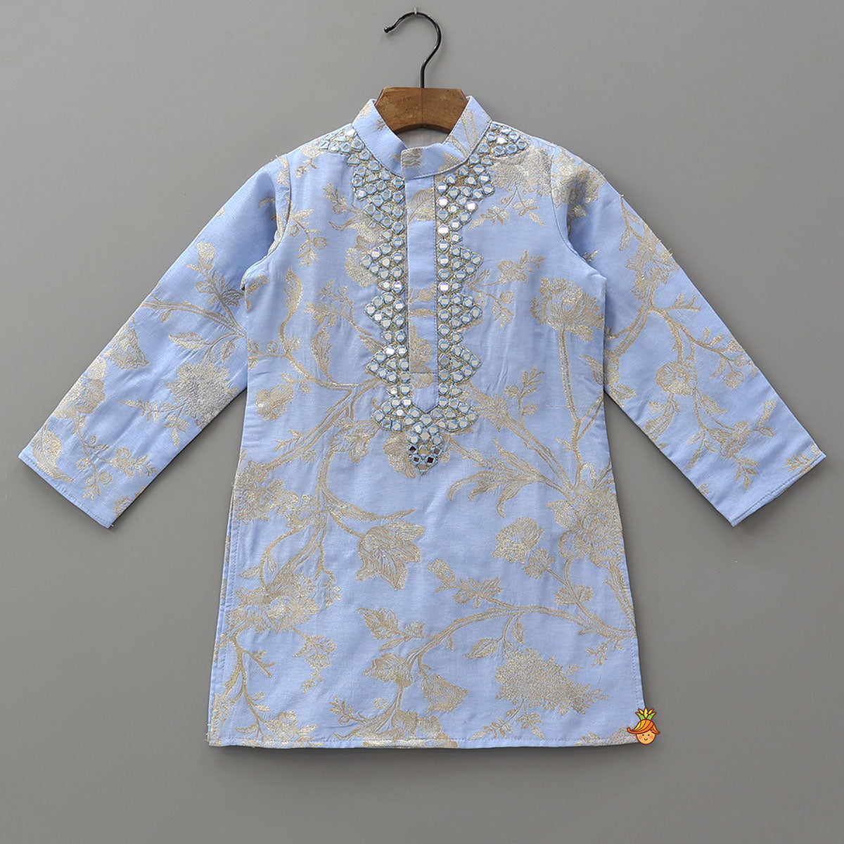 Pre Order: Exquisite Mirror Embellished Kurta And Pyjama