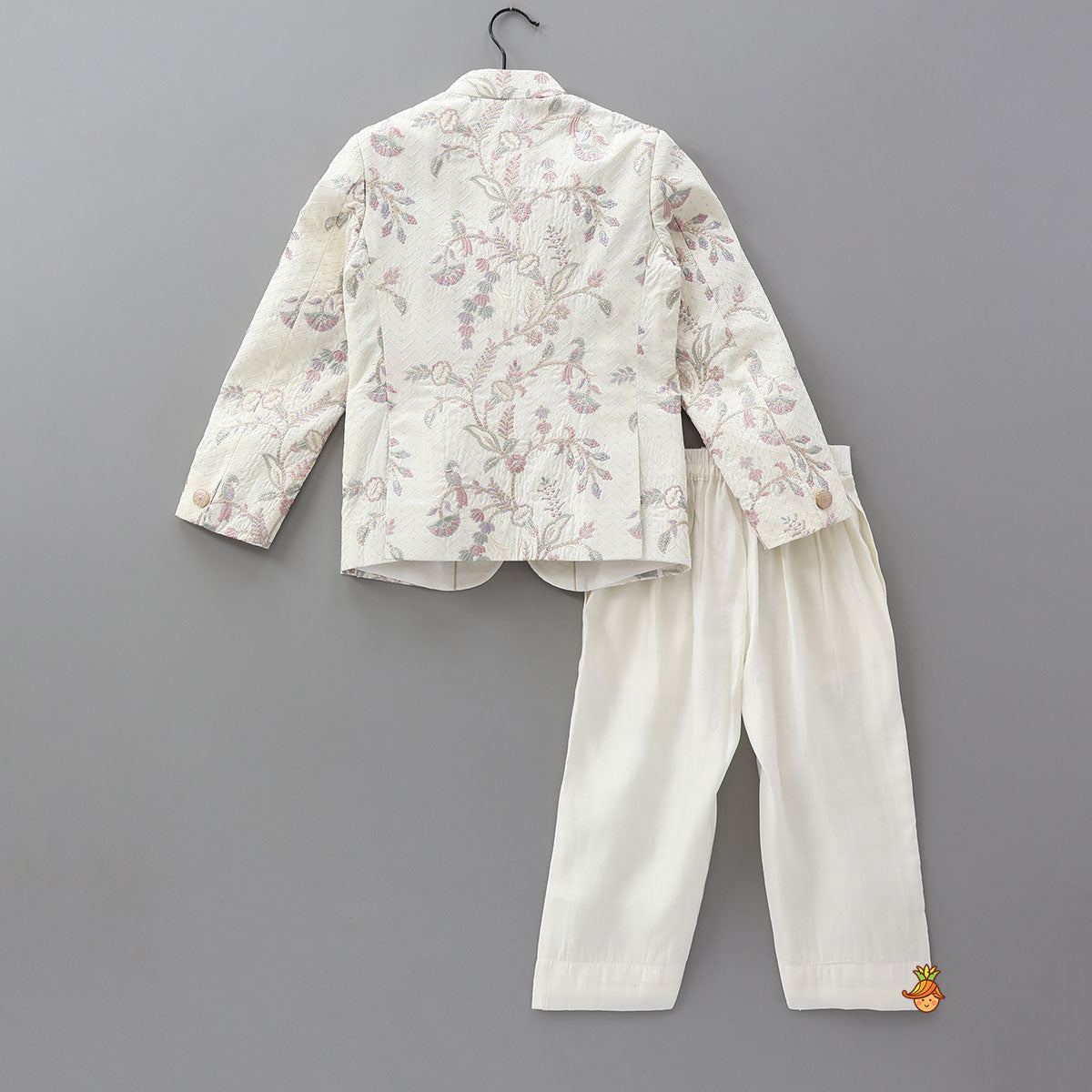 Pre Order: Intricately Embroidered Sherwani With Pocket Square And Pant