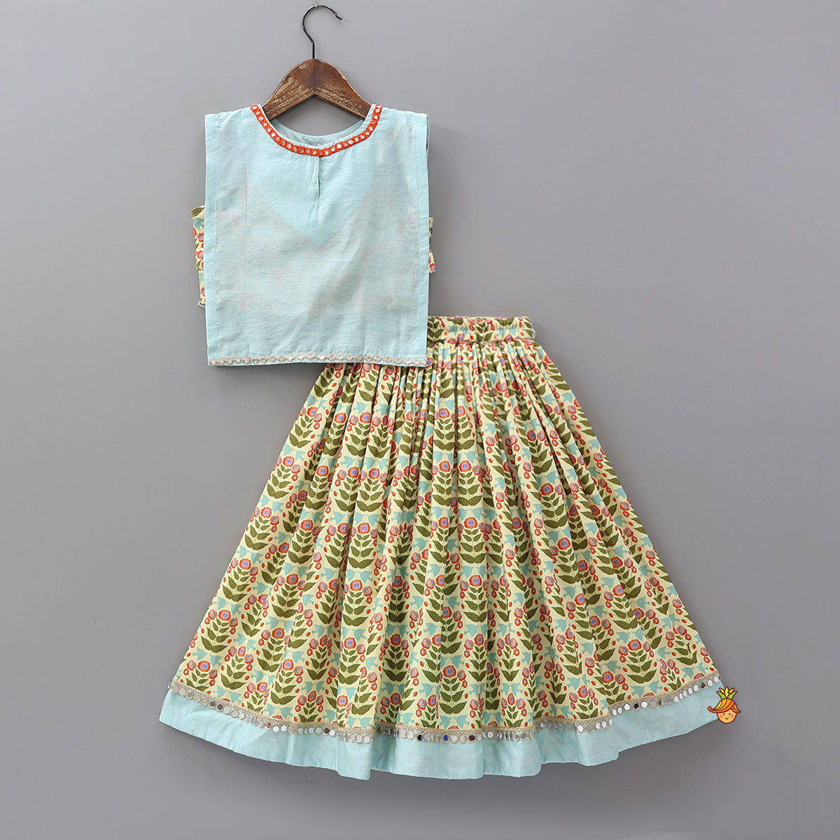 Bib Style Top And Lehenga