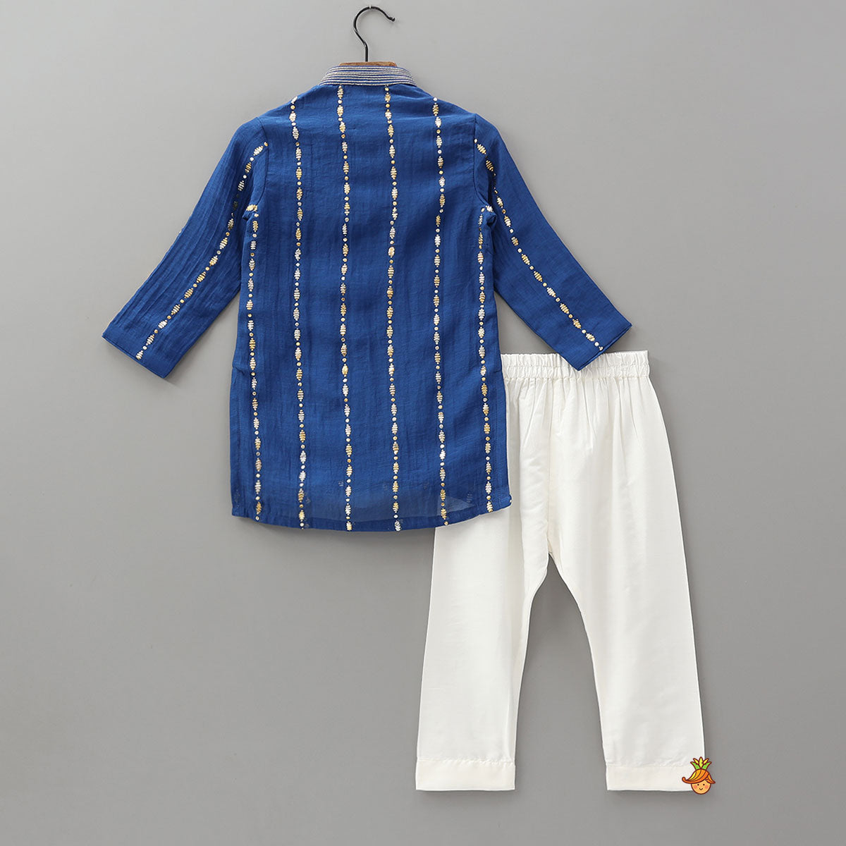 Pre Order: Embroidered Front Placket Classic Kurta And Pyjama