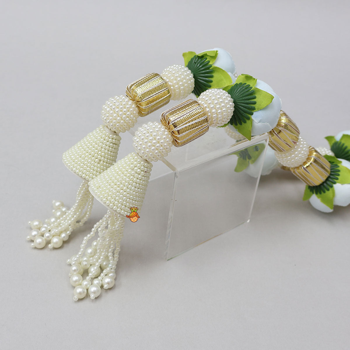 Beautiful Floral And Lace Embellished Festive Latkans - Set Of 12