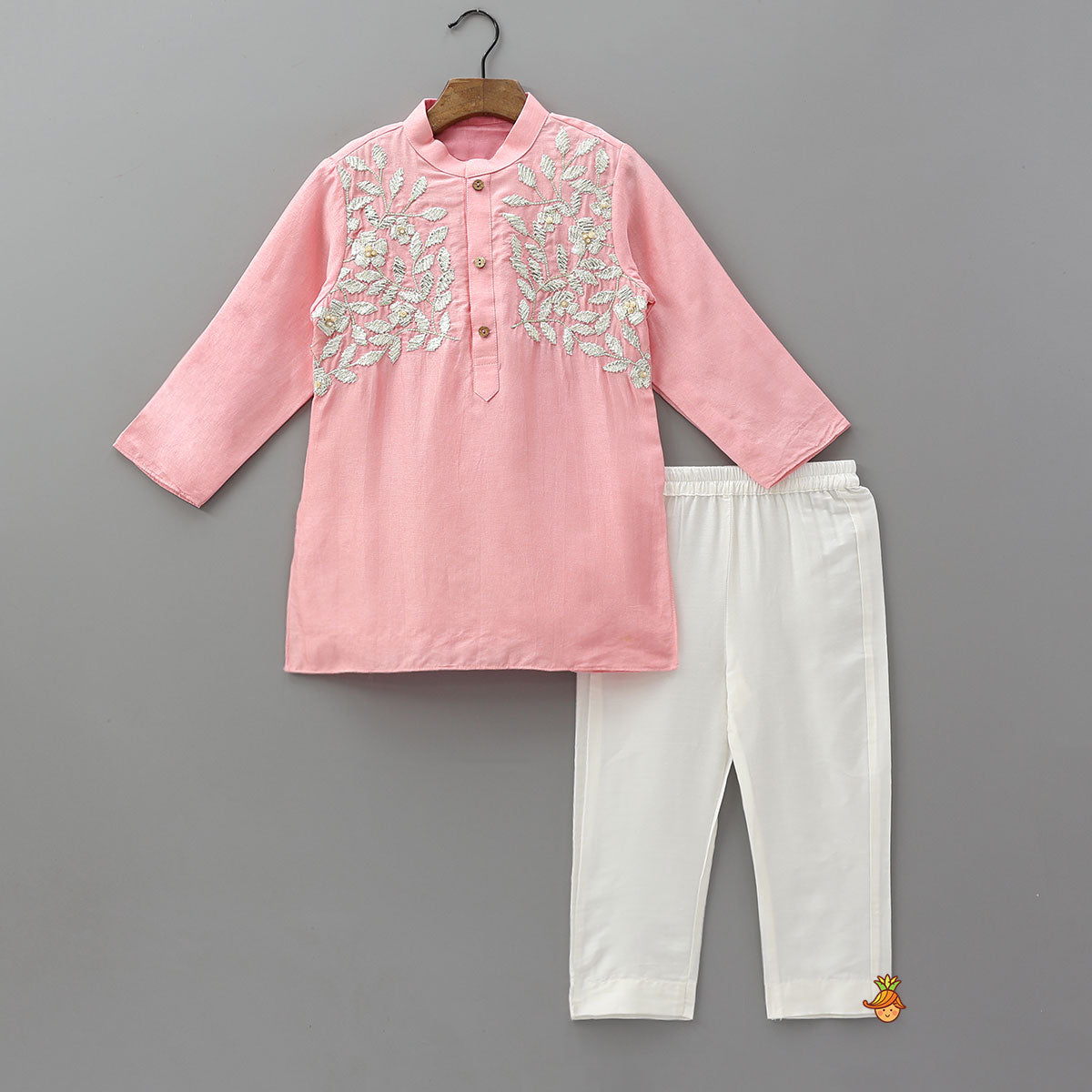 Pre Order: Classic Gota Work Kurta And Pyjama