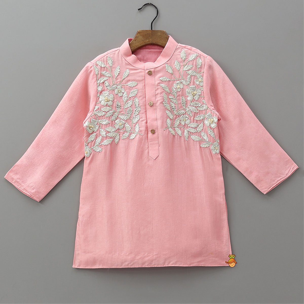 Pre Order: Classic Gota Work Kurta And Pyjama