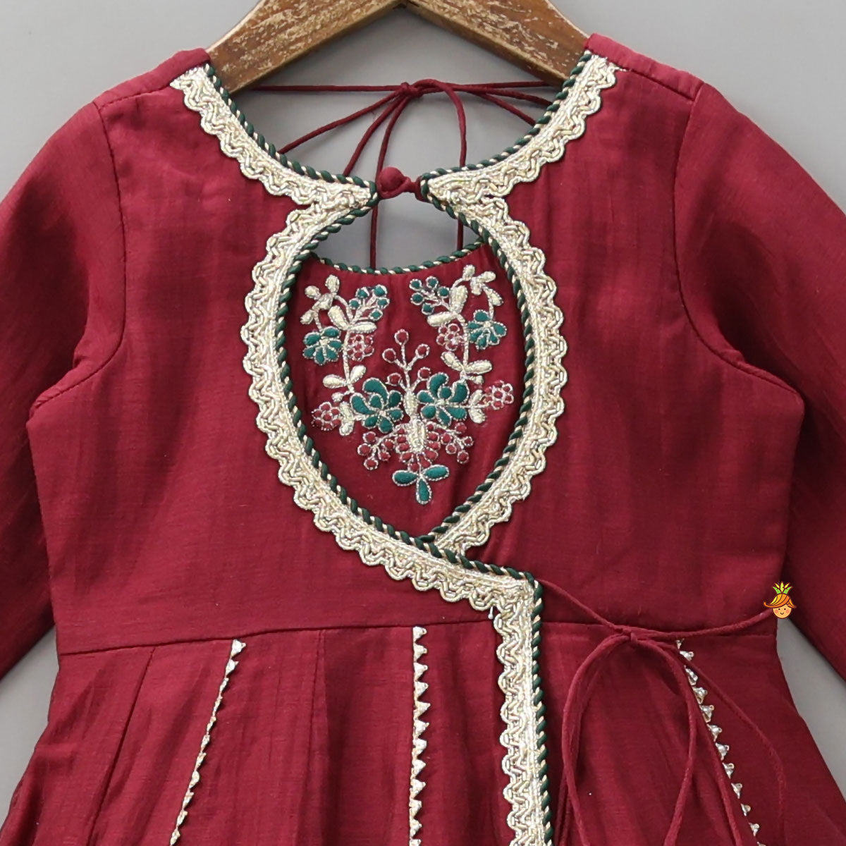 Pre Order: Graceful Flap Anarkali With Dupatta And Potli Bag