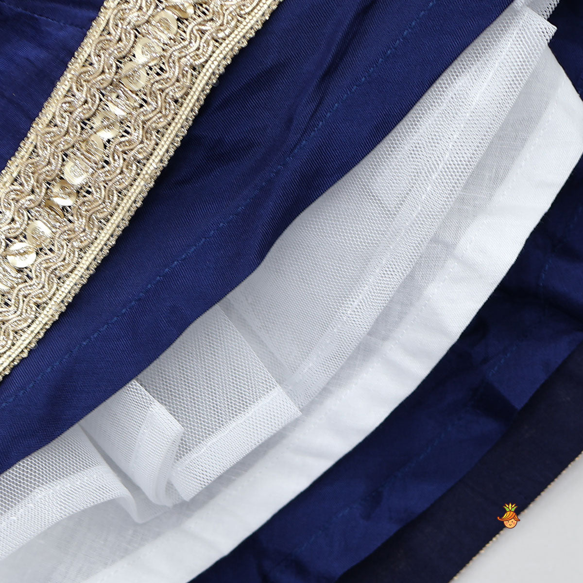 Pre Order: Floral Embroidered Flap Anarkali With Dupatta And Potli Bag