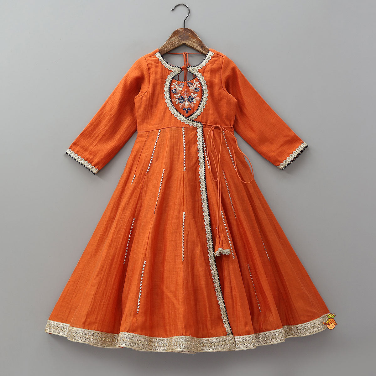 Pre Order: Classic Flap Anarkali With Dupatta And Potli Bag