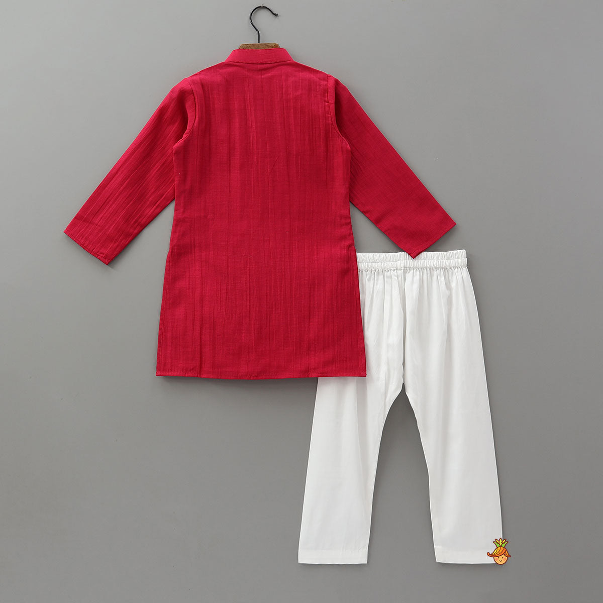 Pre Order: Embroidered Front Placket Kurta And Pyjama