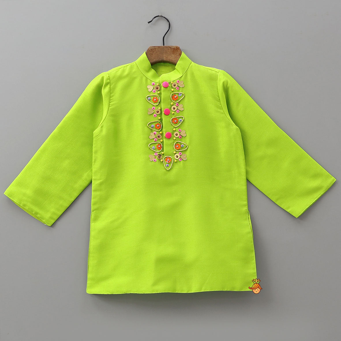 Charming Embellished Ethnic Kurta And Pyjama