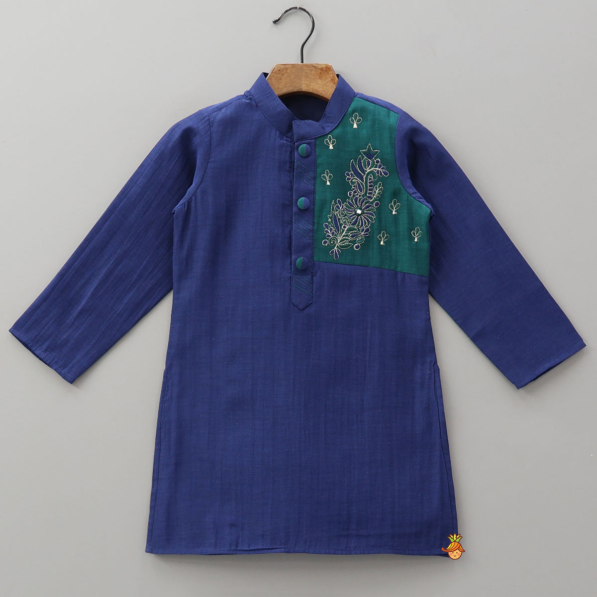 Pre Order: Contrasting Patchwork Kurta And Pyjama