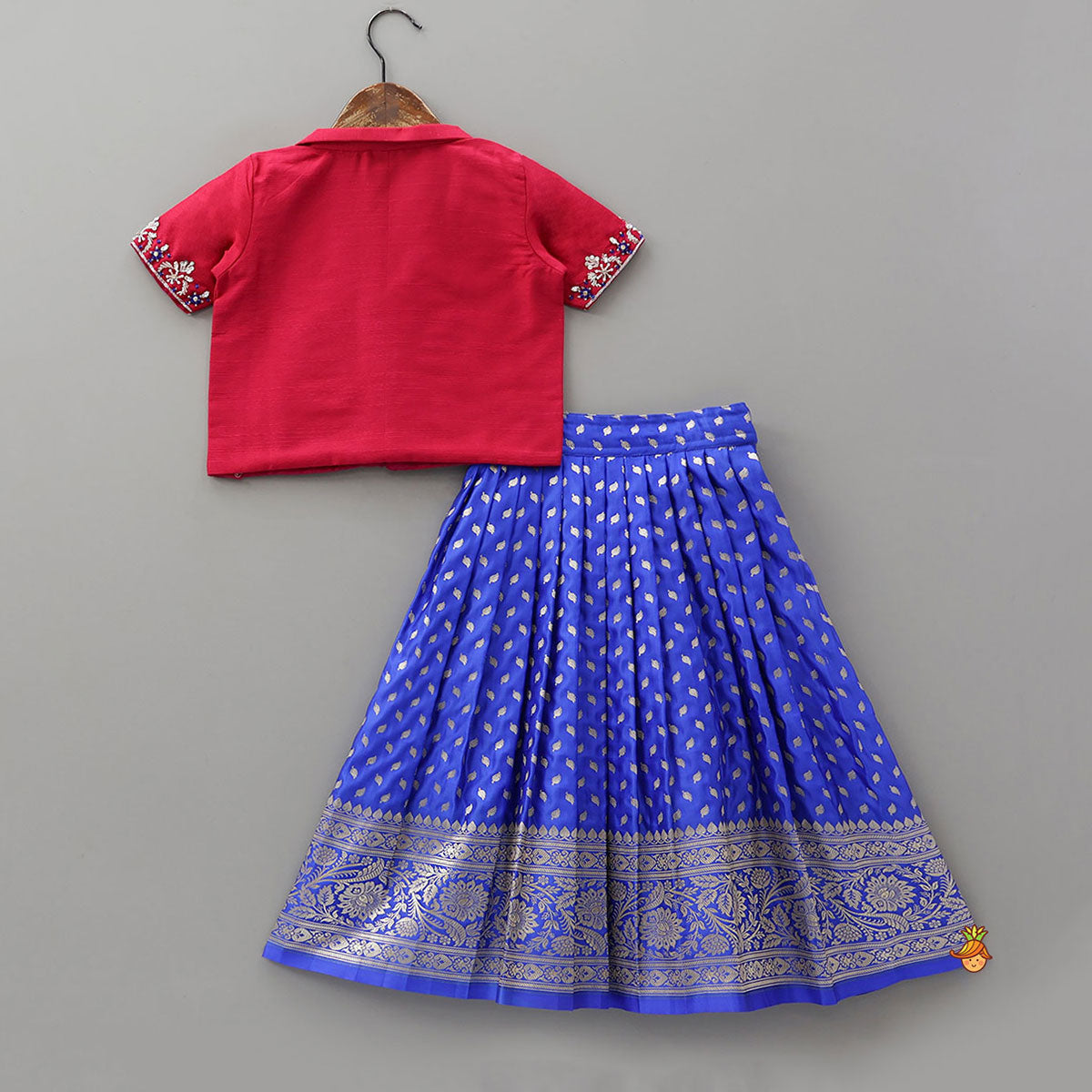 Pre Order: Gorgeous Embroidered Crop Top And Brocade Lehenga