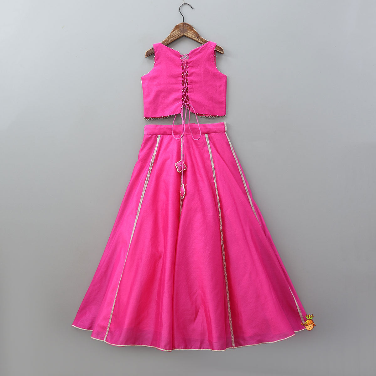 Pre Order: Cut Dana Embellished Elegant Crop Top And Lehenga