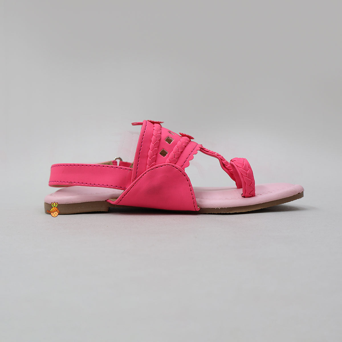 Elegant Kolhapuri Flats With Braid Detailing