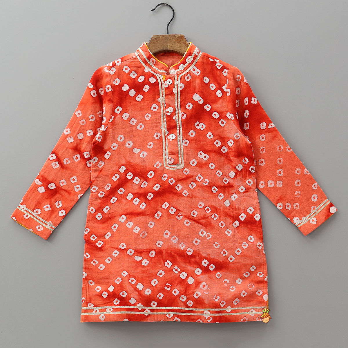 Pre Order: Festive Bandhani Printed Ethnic Kurta And Pyjama