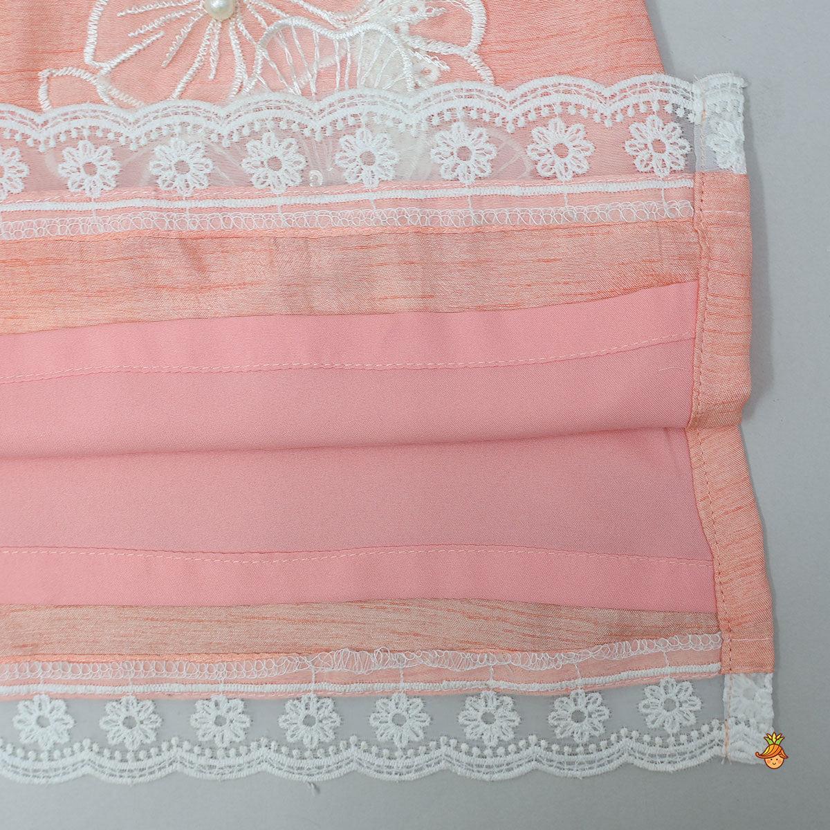 Pre Order: Elegant Floral Applique Kurti And Palazzo