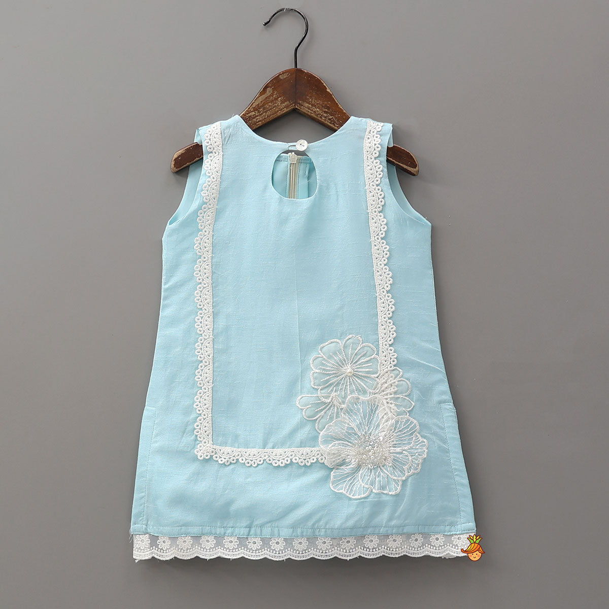 Pre Order: Pretty Floral Applique Kurti And Palazzo