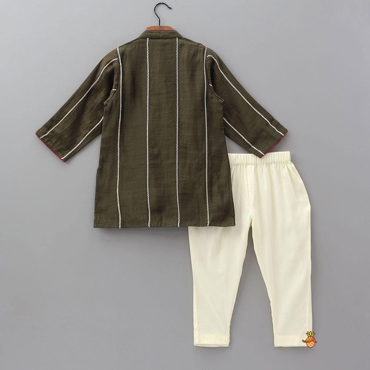 Elegant Lace Work Kurta And Pyjama
