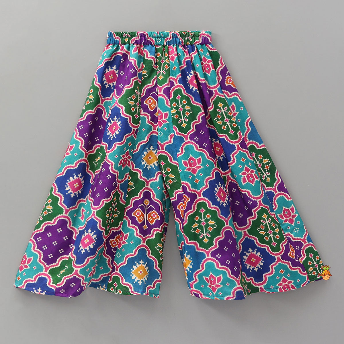 Pre Order: Heavily Embroidered Top And Palazzo With Potli Bag