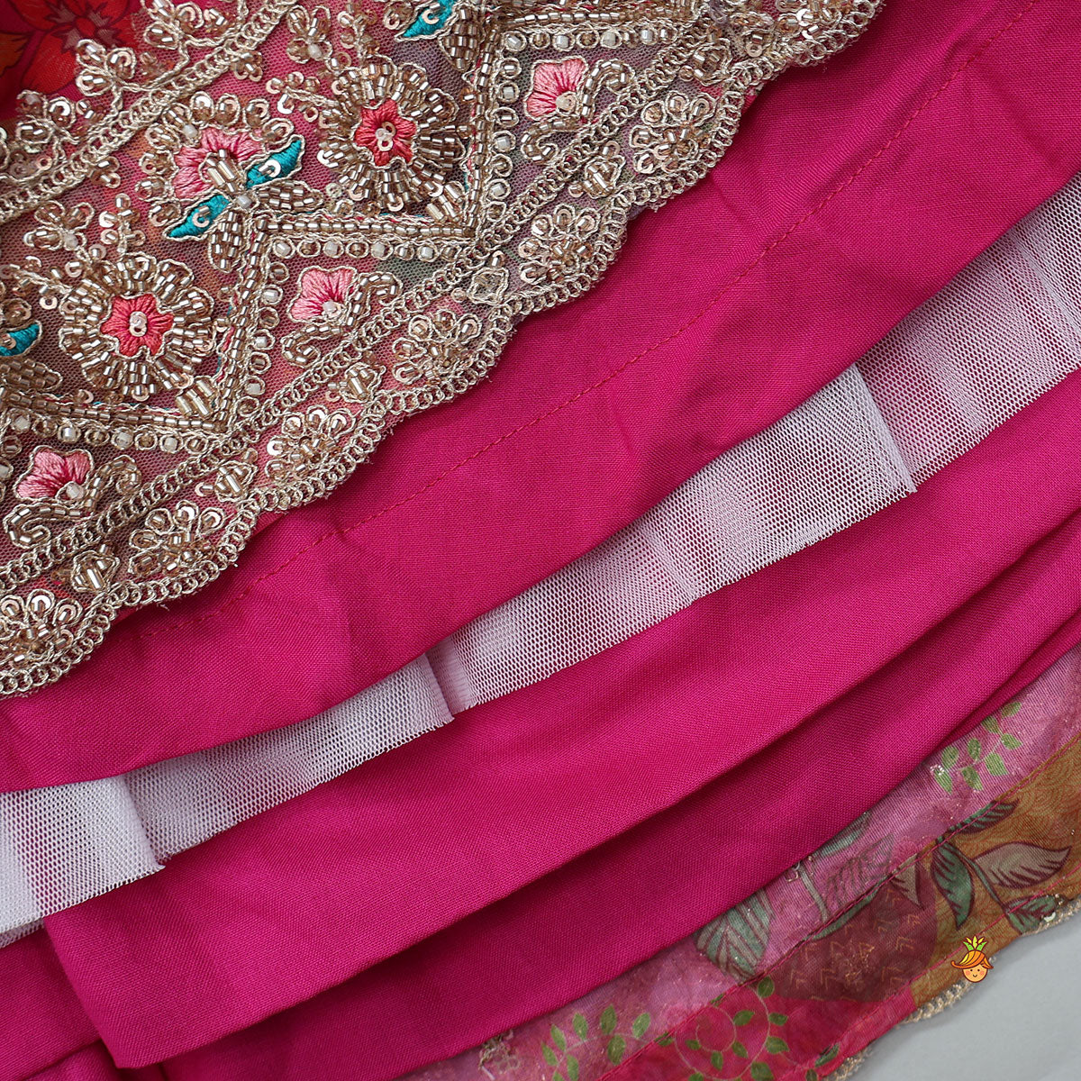 Pre Order: Heavily Embroidered Crop Top And Lehenga With Sequin Embellished Dupatta