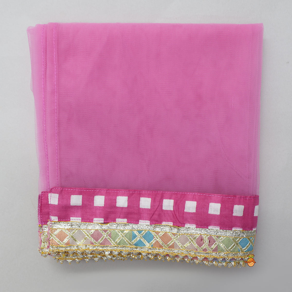 Pre Order: Checks Printed Bell Sleeve Kurti And Salwar With Dupatta