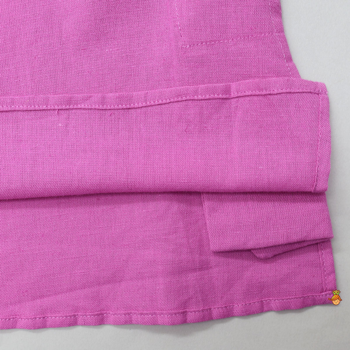 Pre Order: Colourful Lace Detail Kurta With Striped Dhoti