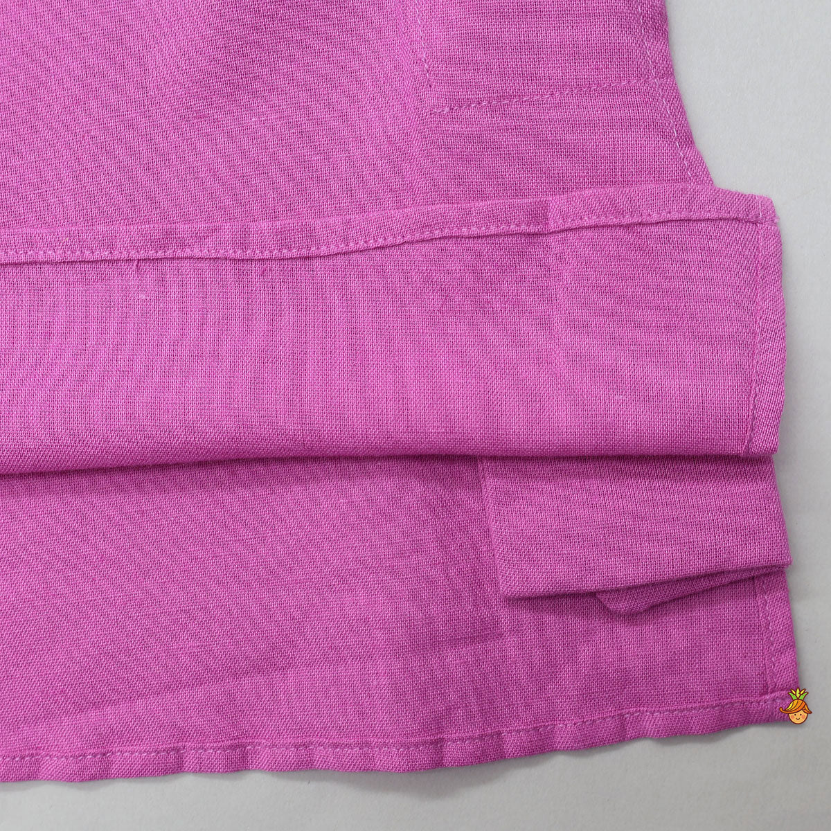 Pre Order: Colourful Lace Detail Kurta With Striped Dhoti