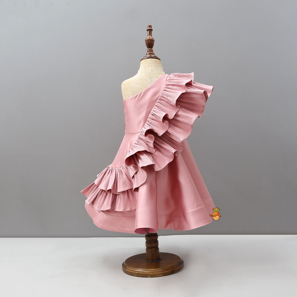 Statement Pleated Ruffle Dress