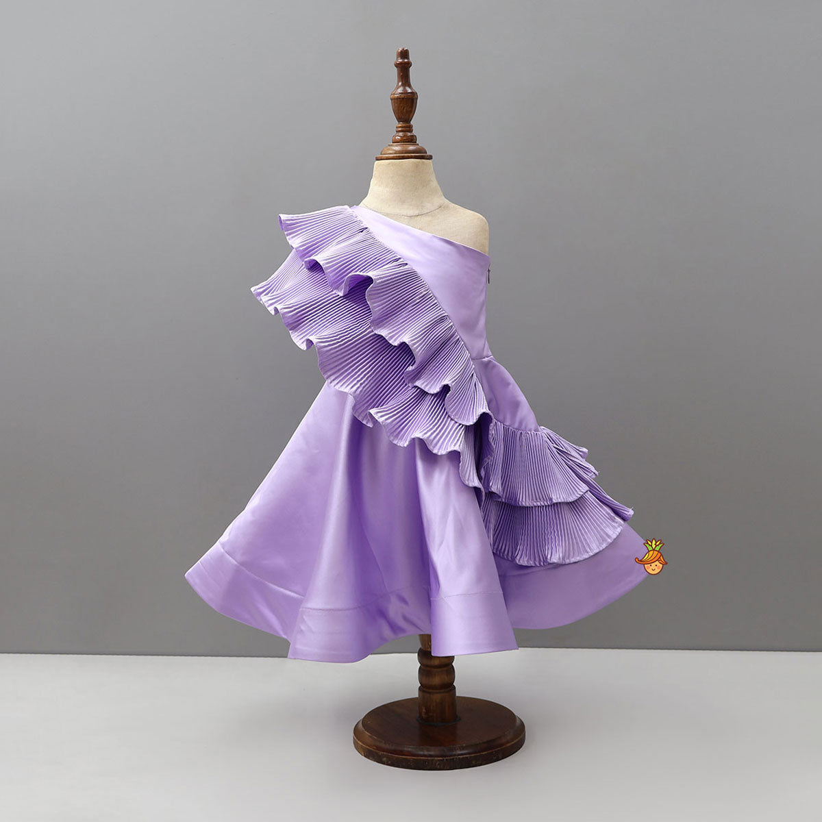 Elegant Pleated Ruffle Dress