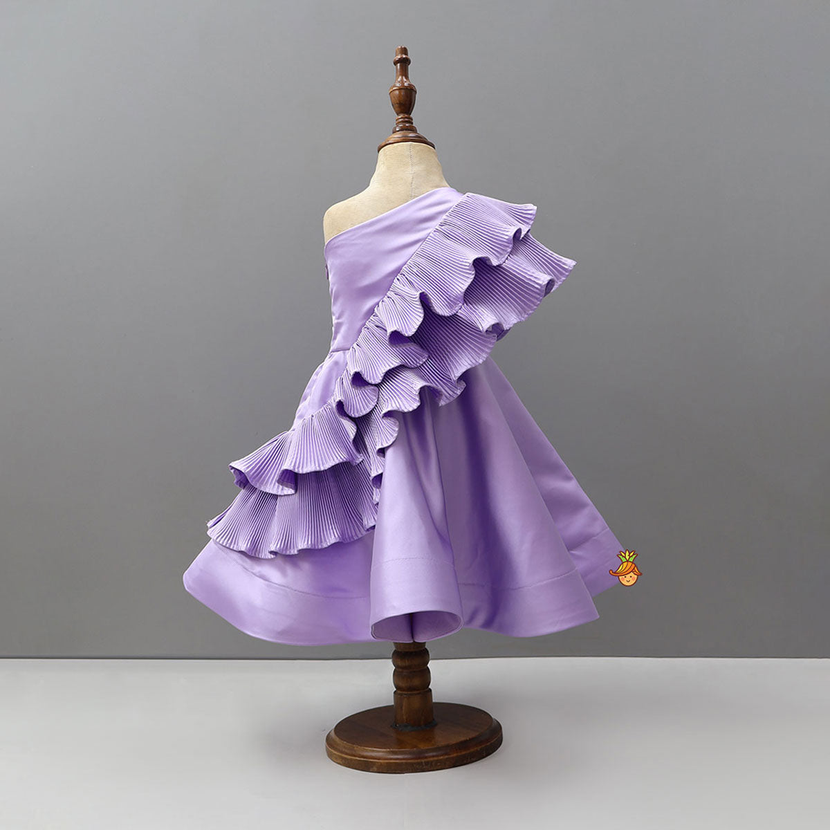 Elegant Pleated Ruffle Dress