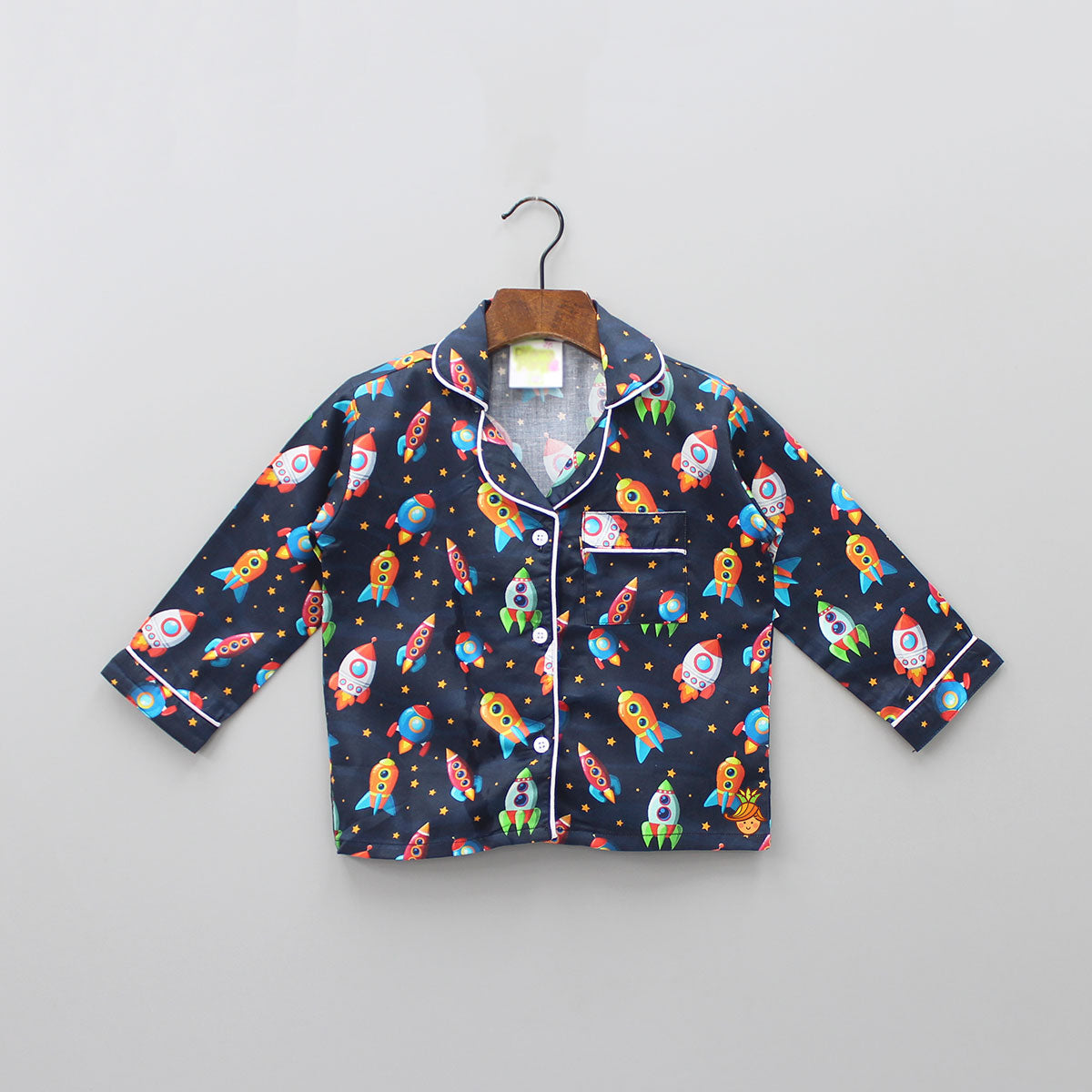 Pre Order: Rocket Ship Printed Sleepwear Set